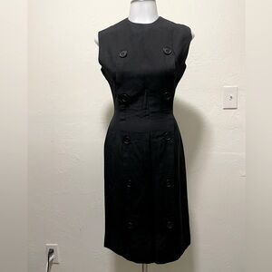 Maggi Stover Vintage Black Dress  Sleeveless 50s 60s Retro Rockabilly